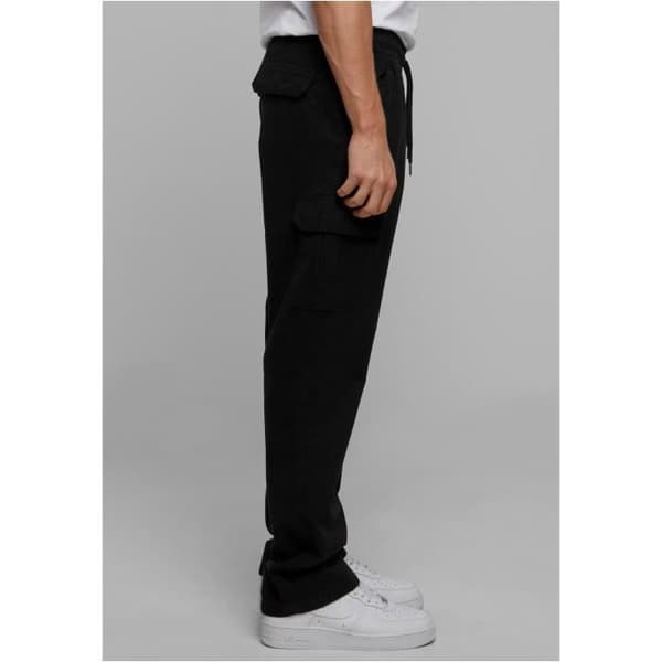 Cargo-byxor - Urban Classics - Svart - 100% bomull - Elastisk midja - Cargo-fickor