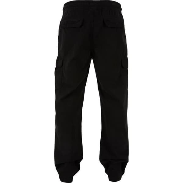Cargo-byxor - Urban Classics - Svart - 100% bomull - Elastisk midja - Cargo-fickor