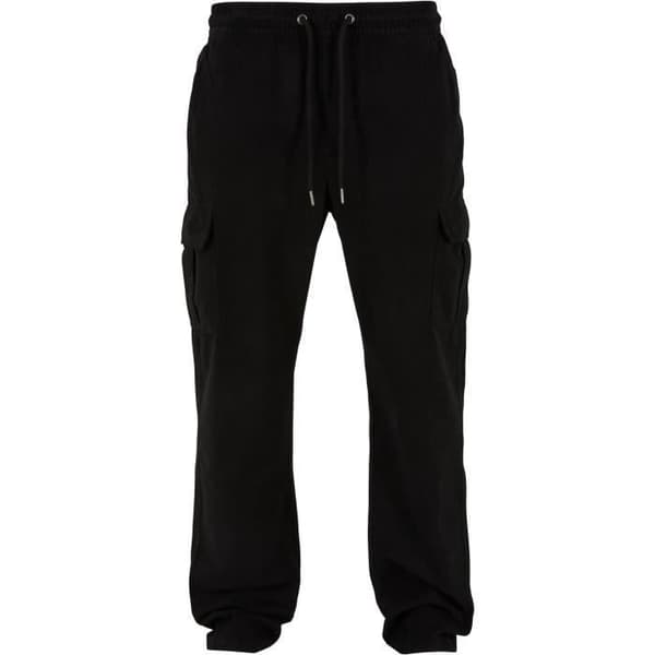 Cargo-byxor - Urban Classics - Svart - 100% bomull - Elastisk midja - Cargo-fickor