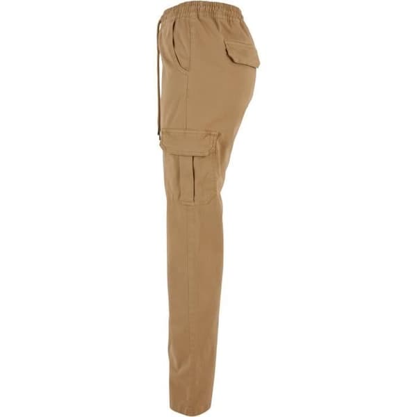 Cargo-byxor - Urban Classics - Twill - Hög midja - Beige - Bekväm och trendig