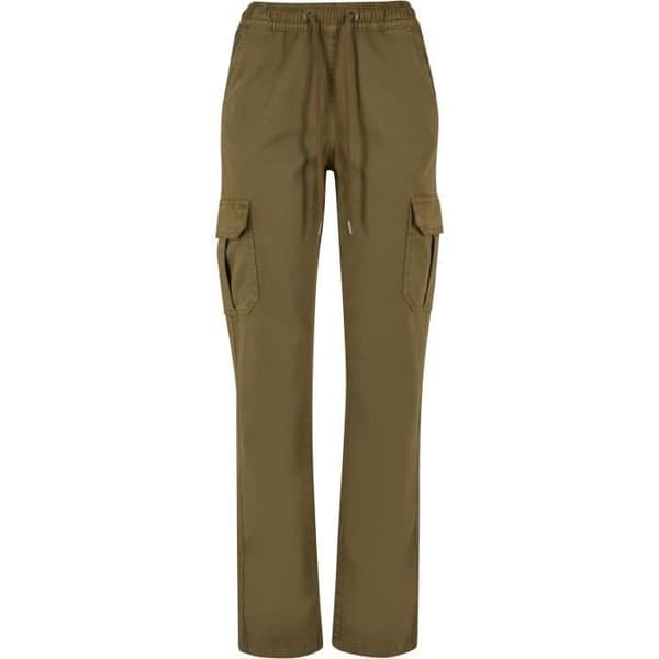 Cargobyxa dam - Urban Classics - Twill - Hög midja - Olivgrön - Bekväm och trendig