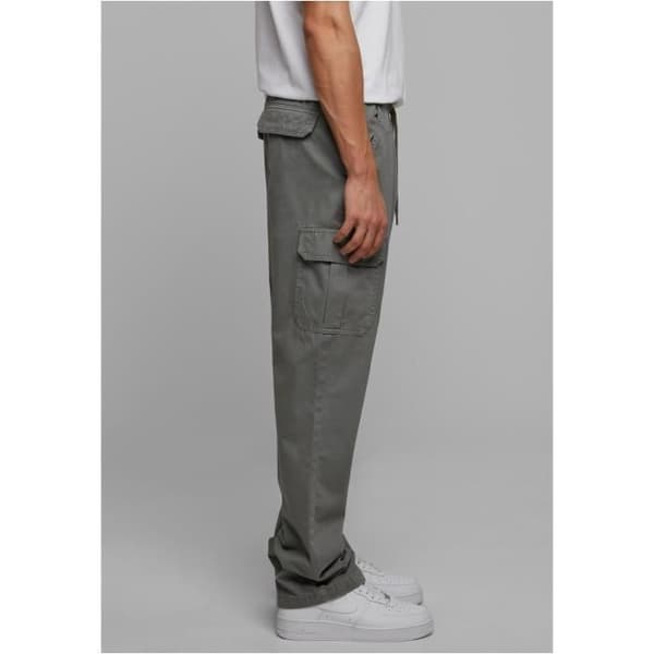 Cargo byxor - Urban Classics - Mörk grå - 100% bomull - Elastisk midja - Cargo fickor