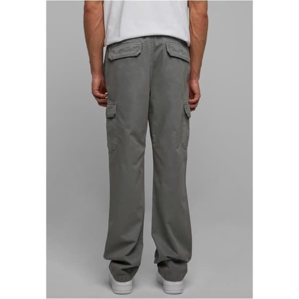 Cargo byxor - Urban Classics - Mörk grå - 100% bomull - Elastisk midja - Cargo fickor