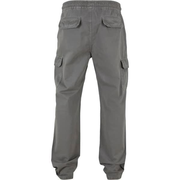 Cargo byxor - Urban Classics - Mörk grå - 100% bomull - Elastisk midja - Cargo fickor