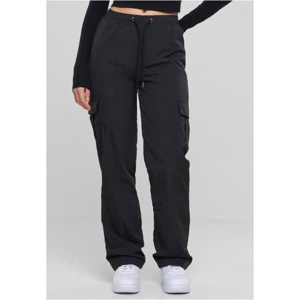 Cargo byxor dam - Urban Classics - Svart - Standardstorlek - Bekväm - Cargo fickor