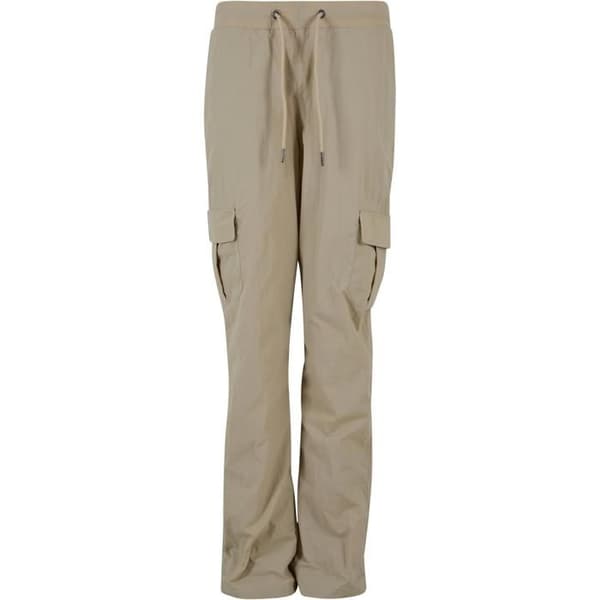 Cargo byxor för kvinnor - Urban Classics - Kräm - 100% polyester - Bekväm - Cargo fickor