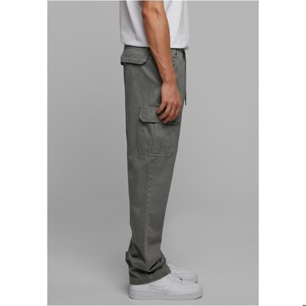 Cargo byxor - Urban Classics - Herr - Mörkgrå - 100% bomull - Elastisk midja