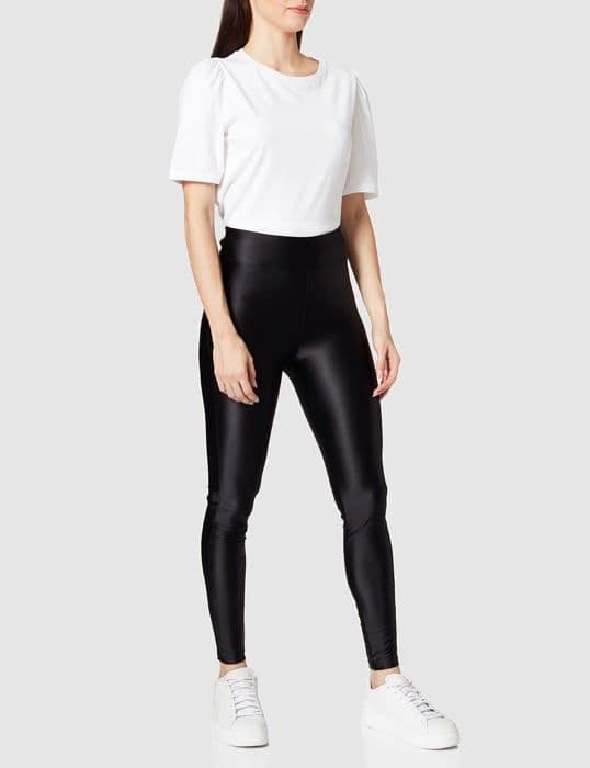 Leggings - jeggings - treggings Urban klassiker - TB4344 - Dam Highwaist Shiny Metalic Leggings Dambyxor