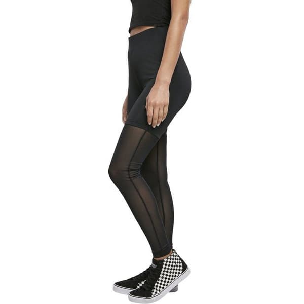 Urban Classics Tech Mesh Plus Size Leggings med hög midja för kvinnor