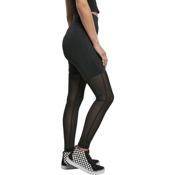 Urban Classics Tech Mesh Plus Size Leggings med hög midja för kvinnor
