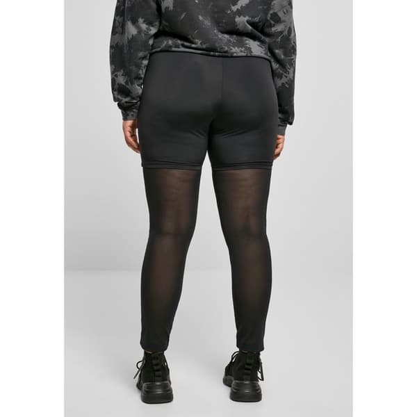 Urban Classics Tech Mesh Plus Size Leggings med hög midja för kvinnor