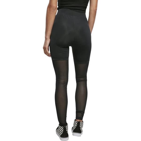 Urban Classics Tech Mesh Plus Size Leggings med hög midja för kvinnor
