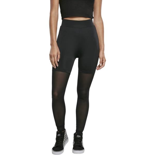 Urban Classics Tech Mesh Plus Size Leggings med hög midja för kvinnor