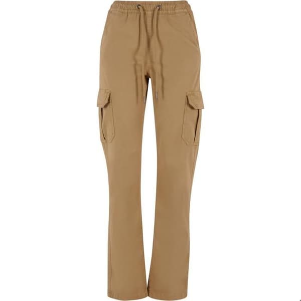 Cargo-byxor - Urban Classics - Twill - Hög midja - Beige - Bekväm och trendig