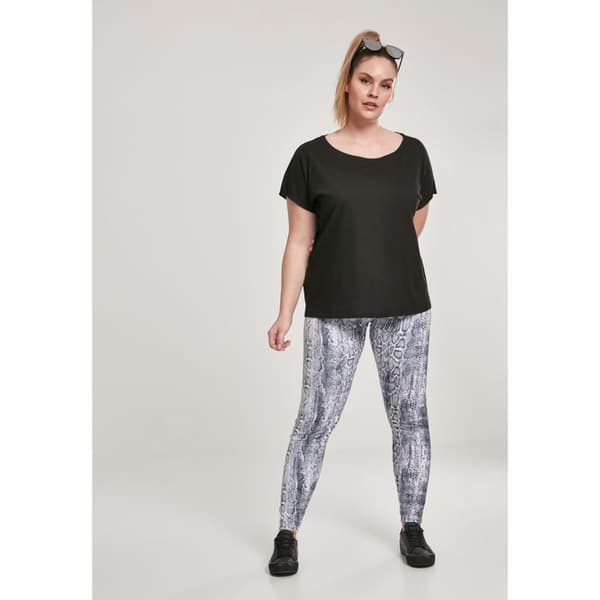 Tights för kvinnor stora storlekar - Urban Classics - Mönster - Leopard - Elastisk midja - Bekväm