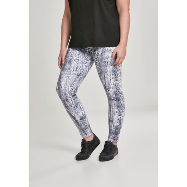 Tights för kvinnor stora storlekar - Urban Classics - Mönster - Leopard - Elastisk midja - Bekväm