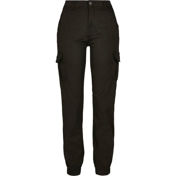 Cargo byxor dam - Urban Classic - Hög midja - Svart - Optimal komfort - Stora fickor