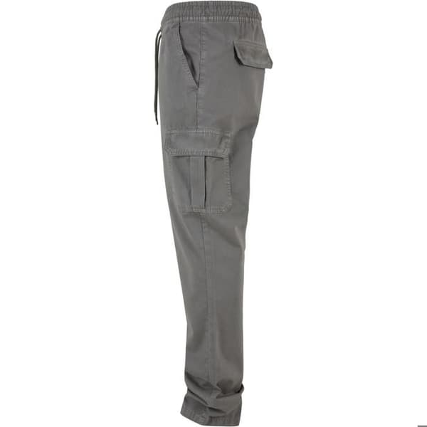 Cargo byxor - Urban Classics - Mörk grå - 100% bomull - Elastisk midja - Cargo fickor