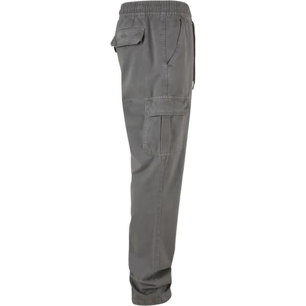 Cargo byxor - Urban Classics - Mörk grå - 100% bomull - Elastisk midja - Cargo fickor