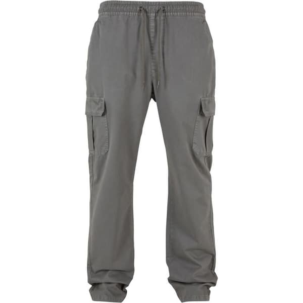 Cargo byxor - Urban Classics - Mörk grå - 100% bomull - Elastisk midja - Cargo fickor