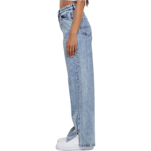 Urban Classics Damer - Vida Byxor med Slits i Denim