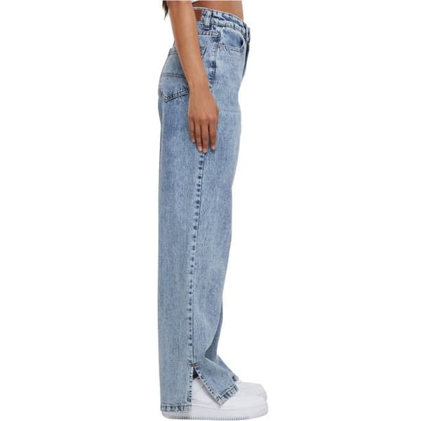 Urban Classics Damer - Vida Byxor med Slits i Denim
