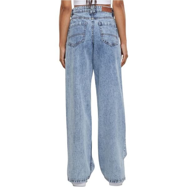 Urban Classics Damer - Vida Byxor med Slits i Denim