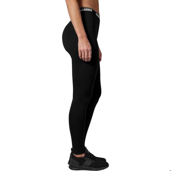 Leggings Dam - Urban Classic - Hög Midja - Svart - Slim Fit - 95% Bomull