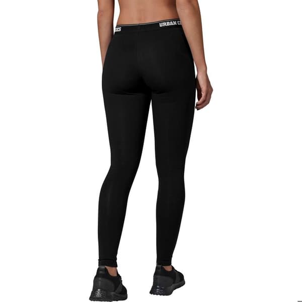 Leggings Dam - Urban Classic - Hög Midja - Svart - Slim Fit - 95% Bomull