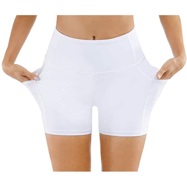 INF Kompressionsshorts - Perfekt för Yoga & Träning Vit S