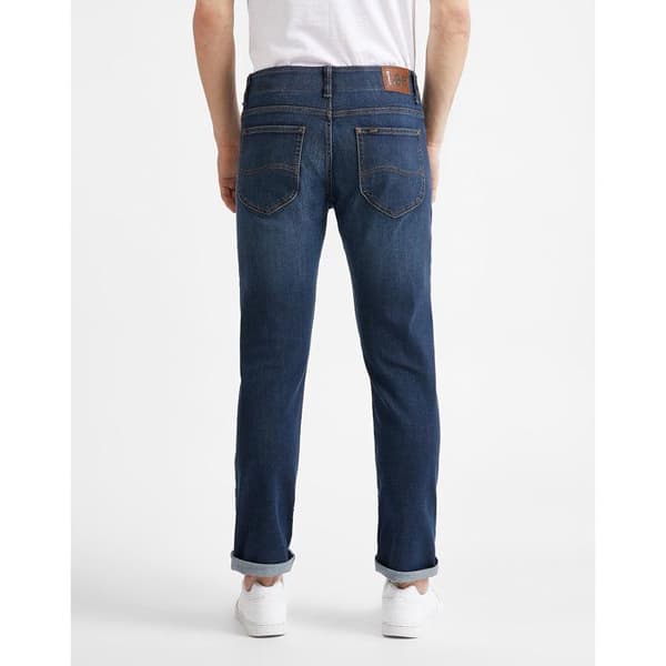 LEE MVP Aristocrat Jeans - Högmidjade slim-fit raka jeans i blå stretchbomull för vuxna