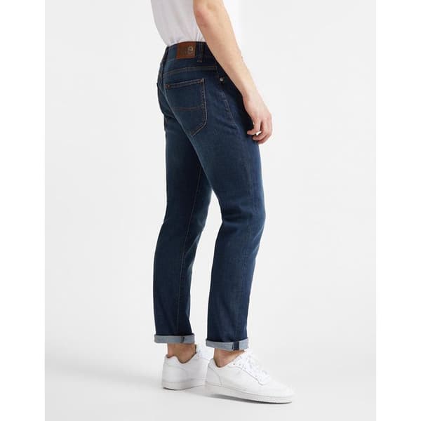 LEE MVP Aristocrat Jeans - Högmidjade slim-fit raka jeans i blå stretchbomull för vuxna