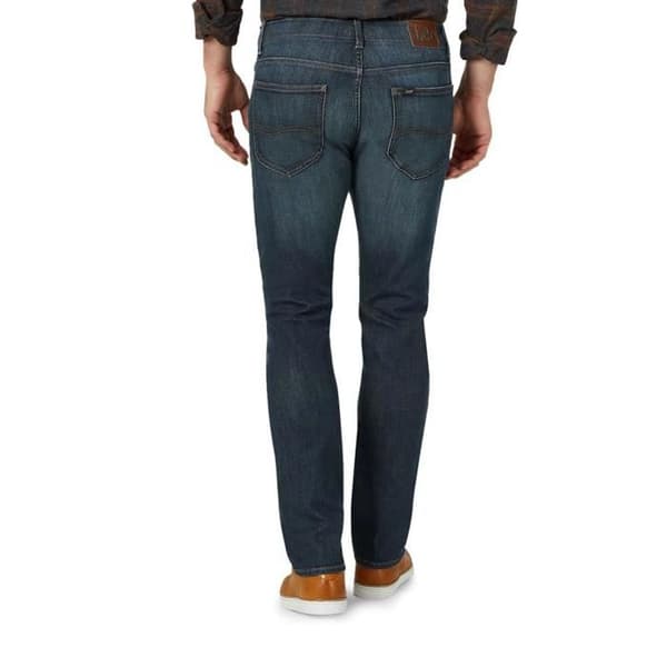 LEE MVP Aristocrat Jeans - Högmidjade slim-fit raka jeans i blå stretchbomull för vuxna