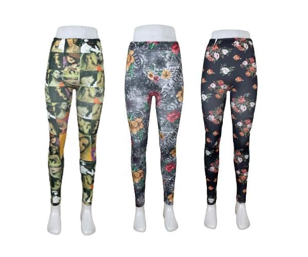 Sömlösa Mönstrade Leggings 3-pack