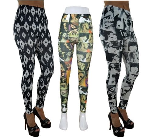 Sömlösa Mönstrade Leggings 3-pack