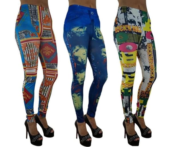 Sömlösa Mönstrade Leggings 3-pack