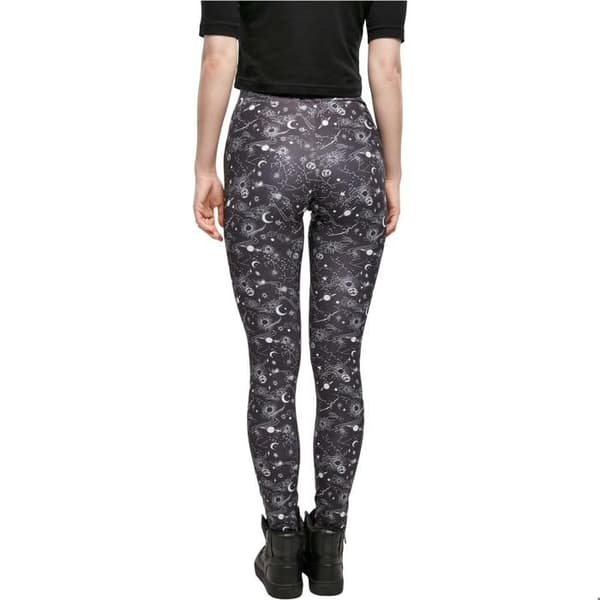 Leggings dam - Urban Classics - Tech Mesh AOP - Mönstrad design - Meshinsatser - Stretchkomfort