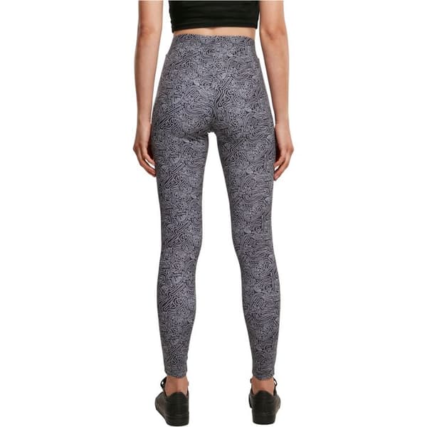 Leggings dam - Urban Classics - Tech Mesh AOP - Mönstrad design - Meshinsatser - Stretchkomfort