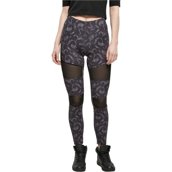 Legging - Urban Classics - Tech Mesh AOP - Mönstertryck - Meshinsatser - Stretchkomfort