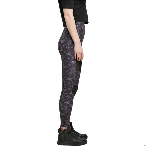 Legging - Urban Classics - Tech Mesh AOP - Mönstertryck - Meshinsatser - Stretchkomfort