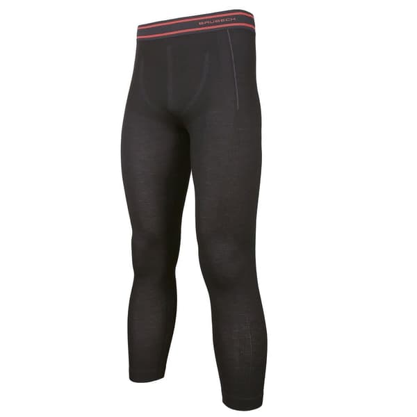 Herrbyxor Brubeck ACTIVE WOOL Leggings termoaktiv MERINOULL SVART