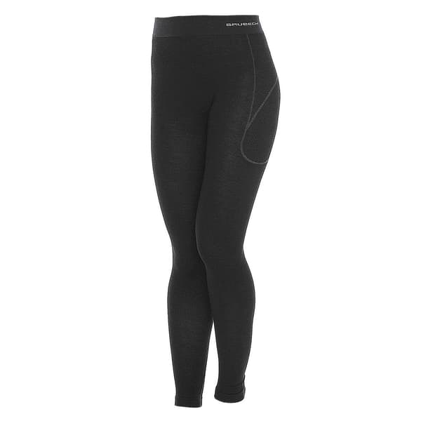 Dambyxor Brubeck ACTIVE WOOL Thermoaktiva Leggings MERINOULL Svart