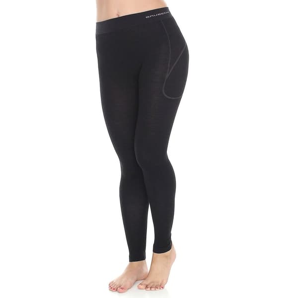Dambyxor Brubeck ACTIVE WOOL Thermoaktiva Leggings MERINOULL Svart S