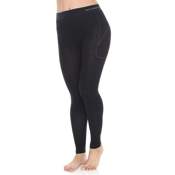 Dambyxor Brubeck ACTIVE WOOL Thermoaktiva Leggings MERINOULL Svart