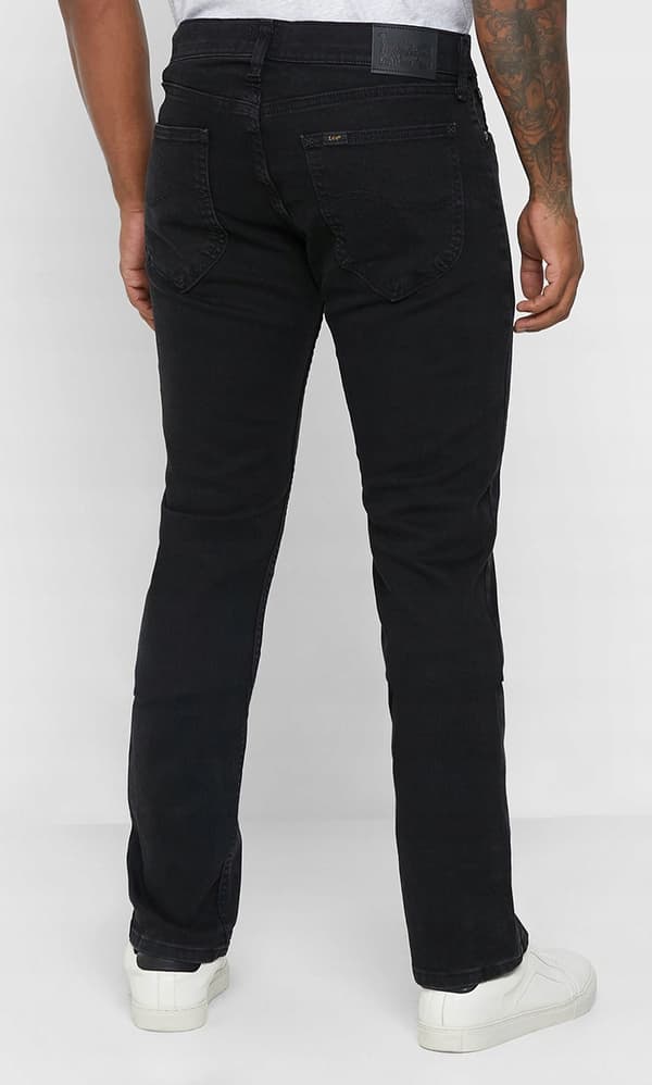 Lee LEGENDARY SLIM Overdye Black BLACK FITTED STRAIGHT LAHJA W32 L30