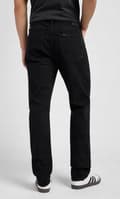 Miniatyrbillede 4 af 8: Lee WEST Sort Rinse Denim Løse Sorte Lige Jeans W33 L32