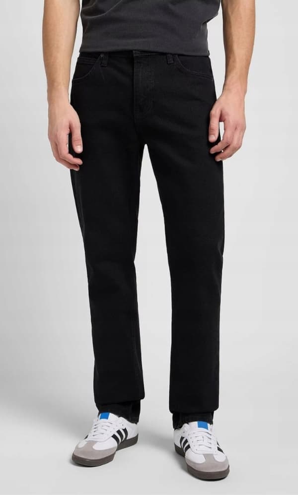 Lee WEST Sort Rinse DENIM LØSE SORTE LIGE JEANS W32 L32