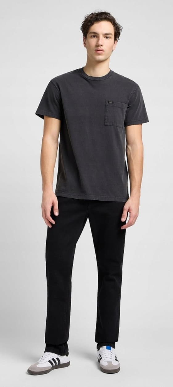 Lee WEST Sort Rinse DENIM LØSE SORTE LIGE JEANS W32 L32