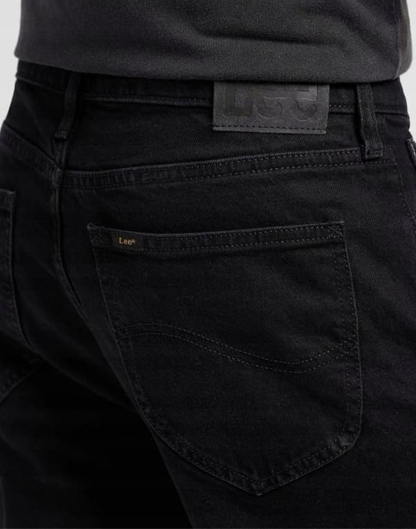 Lee WEST Sort Rinse DENIM LØSE SORTE LIGE JEANS W32 L32