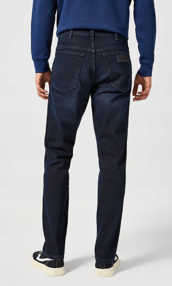 Wrangler TEXAS SLIM -farkut, tummansiniset ja mustat, laivastonsiniset, W34-L30